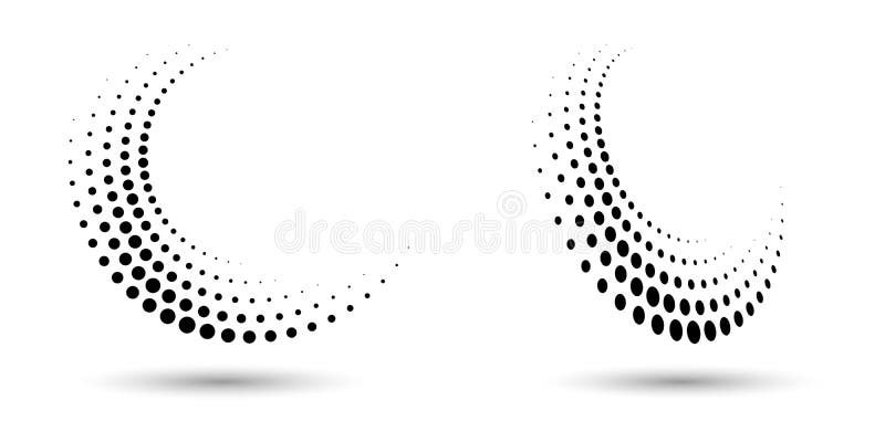 Halftone Circle Frame Abstract Dots Logo Emblem Design Element