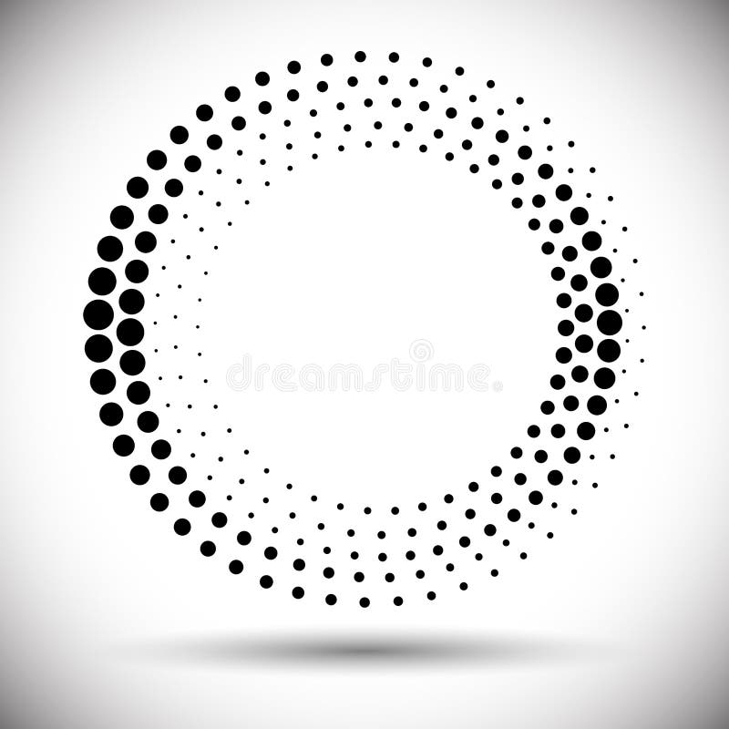 Halftone Circle Frame Abstract Dots Logo Emblem Design Element For Any Projects Round Border Icon Vector Eps10 Illustration Stock Vector Illustration Of Circle Halftone