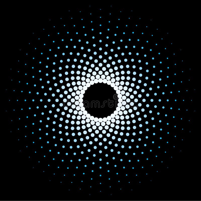Halftone circle frame vector design element. vector illustration