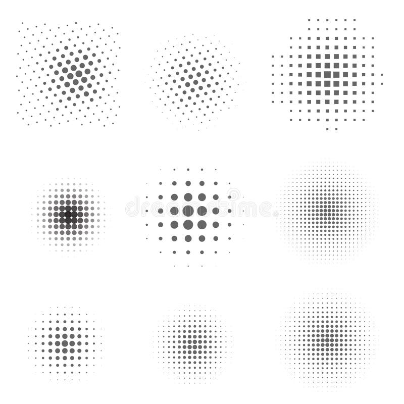 Halftone circles royalty free illustration