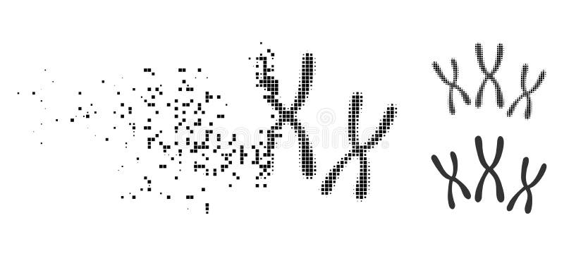 Halftone de Chromosomenpictogram van stofpixelated stock illustratie