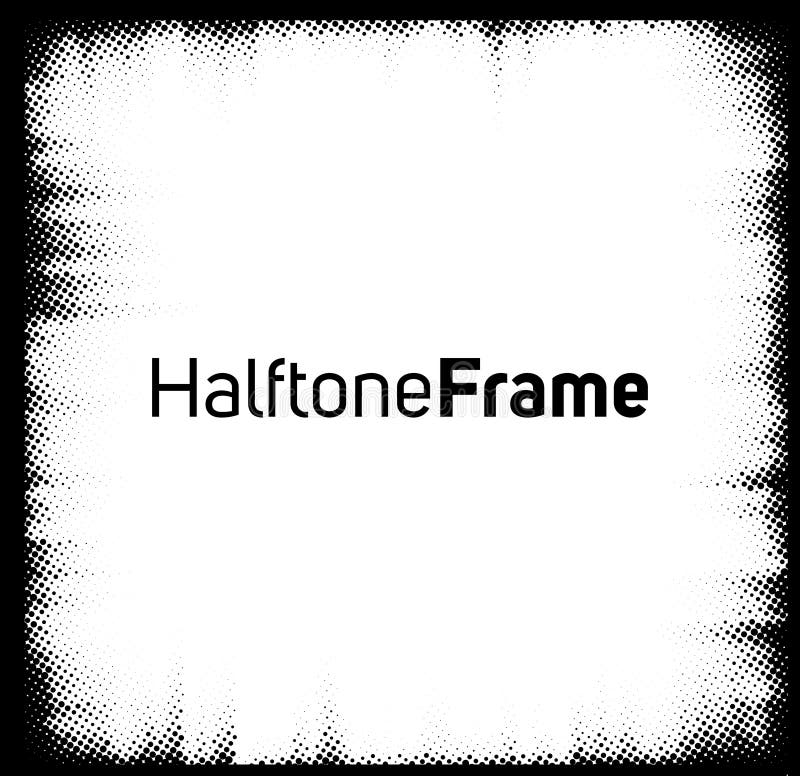 Halftone dots frame royalty free illustration