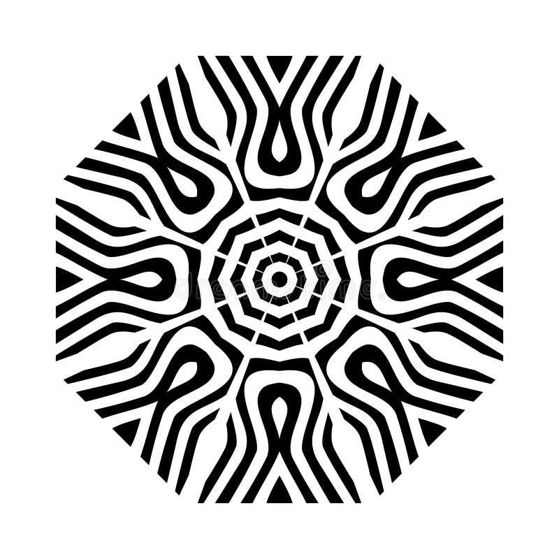 Logo or icon. abstract lines colorful light shining round shape in center, black background. vector illustration