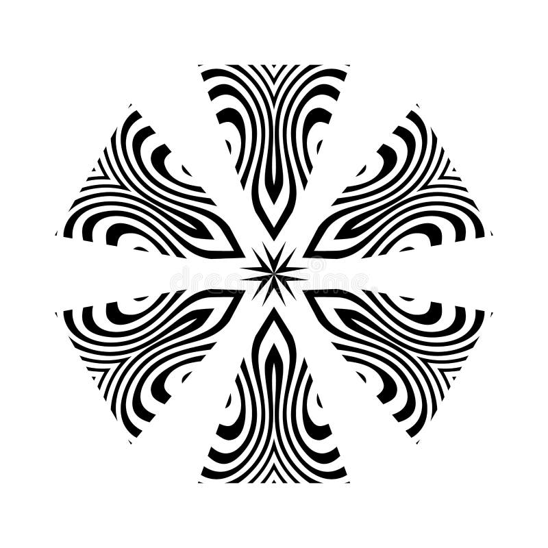 Logo or icon. abstract lines colorful light shining round shape in center, black background. vector illustration