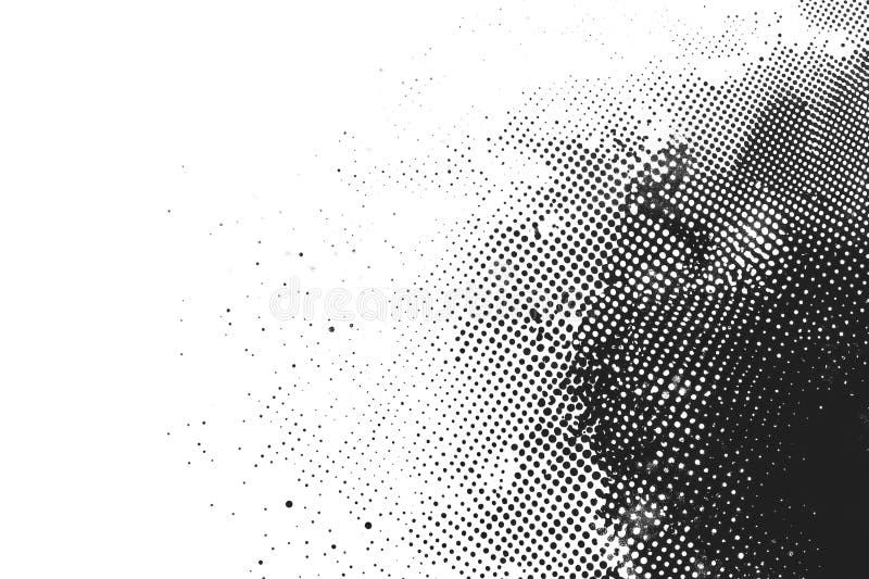 Halftone dots and splashes blending together, creating an abstract textured background
