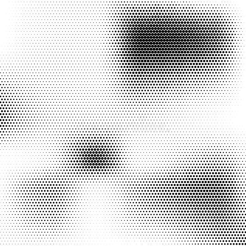 Halftone effect abstract background. Monochrome dotted grunge texture. Black and white vector illustration. Minimalist design vector illustration