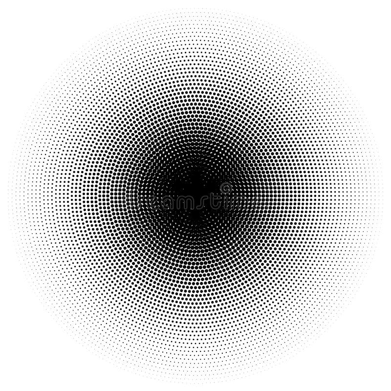 Halftone element. Abstract geometric graphic with half-tone pattern stock illustration