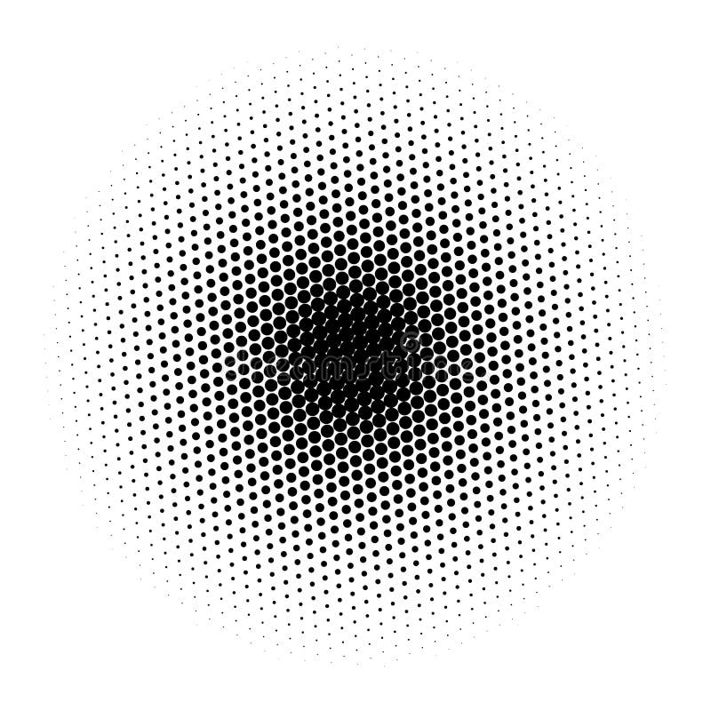 Halftone element. Abstract geometric graphic with half-tone pattern royalty free illustration