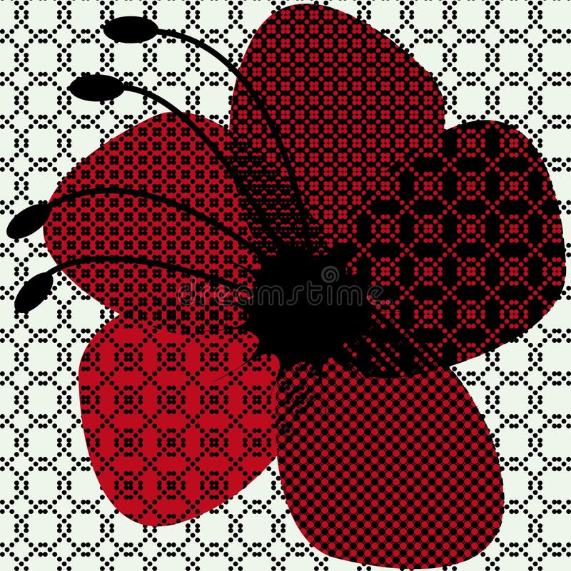 Halftone flower