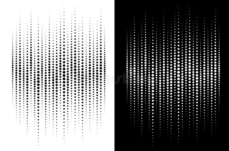 Halftone gradient circle dots background. Grunge halftone pattern. Sound wave. Music audio beat. Equalizer vector royalty free illustration