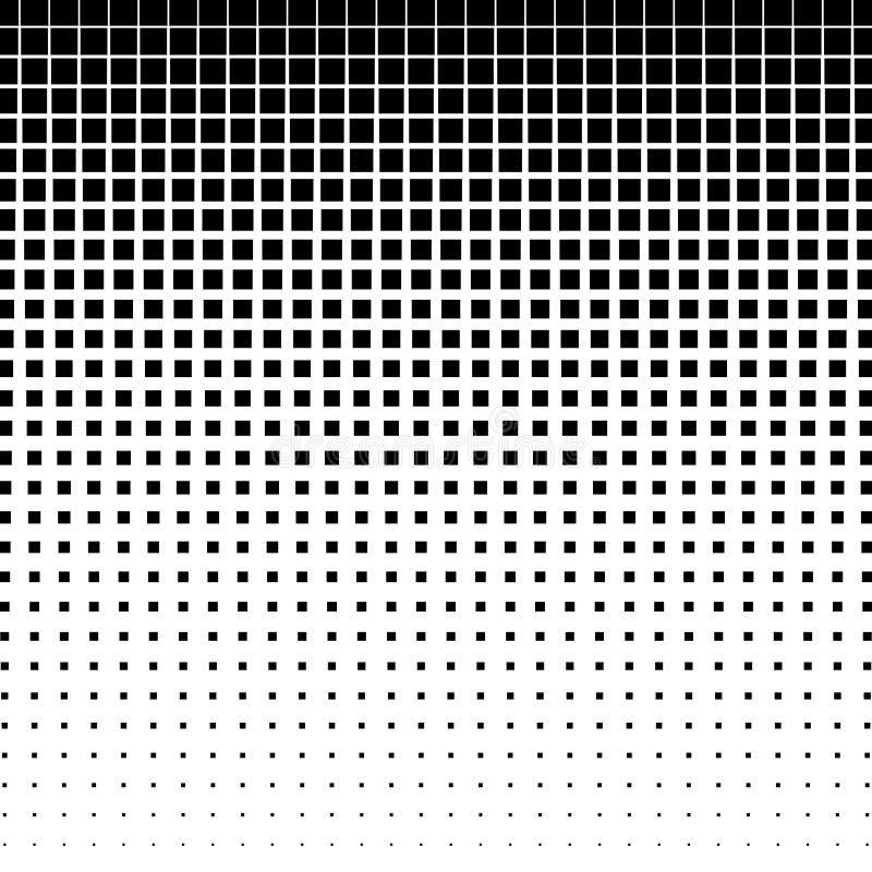 Halftone graphics with squares, monochromatic abstract element royalty free illustration