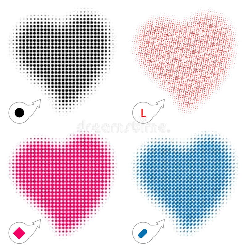 Download Halftone heart stock vector. Illustration of roundness - 13540102