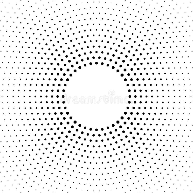 Halftone kropkowany tło Halftone skutka wektoru wzór Okrąg kropki odizolowywać na białym tle royalty ilustracja