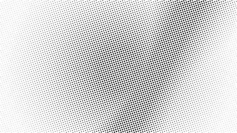 Halftone pattern with a gradient effect, featuring densely packed black dots that gradually decrease in size, creating an illusion of shading. Commonly used in graphic design and printing to produce tonal variations with limited colors. Dots decrease vectors