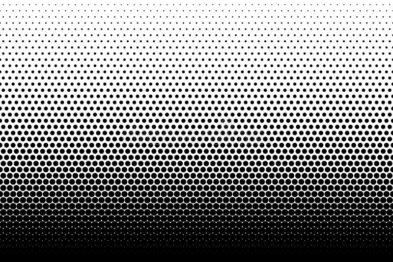 Halftone seamless pattern. Dot background. Gradient faded dots. Half tone texture. Gradation patern. Black circle isolated on whit stock illustration
