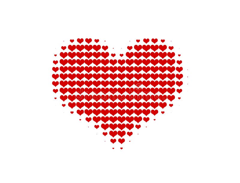 Halftone vector rood hart stock illustratie Halftone vector rood hart stock illustratie