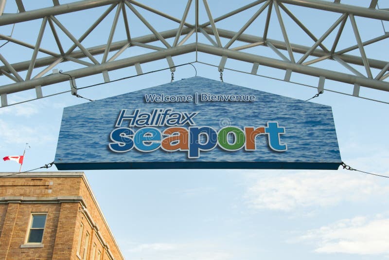 Halifax Seaport Sign Nova Scotia Canada Editorial Stock Photo