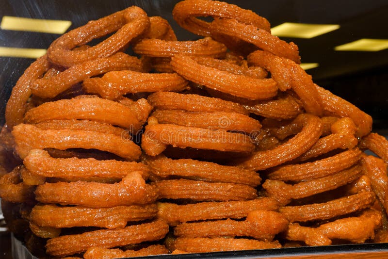 Halka Tatlısı Sweet Ring, Golden Deep Fried. Turkish Churros. Turkish