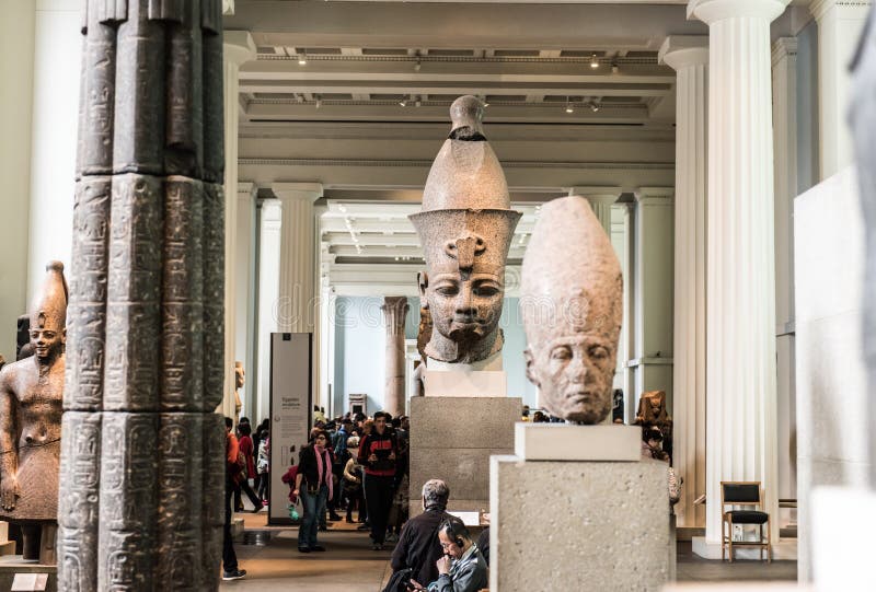 Hall Antyczny Egipt British Museum, Londyn obrazy stock