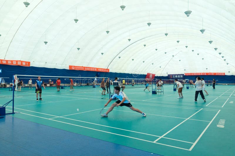 Hall de badminton interne photos stock Hall de badminton interne photos stock