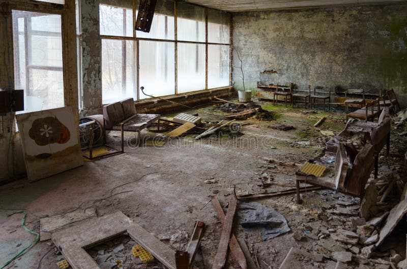 ukraine abandoned hospital hallway