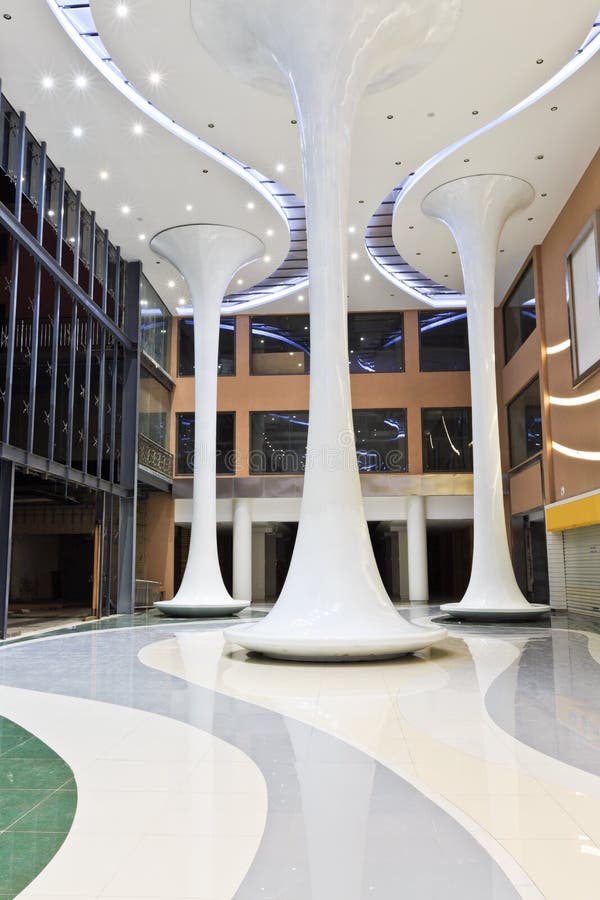 Hall indoor public space stock photo. Image of pillars 43221476