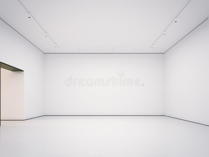 Hall propre blanc rendu 3d illustration stock Hall propre blanc rendu 3d illustration stock