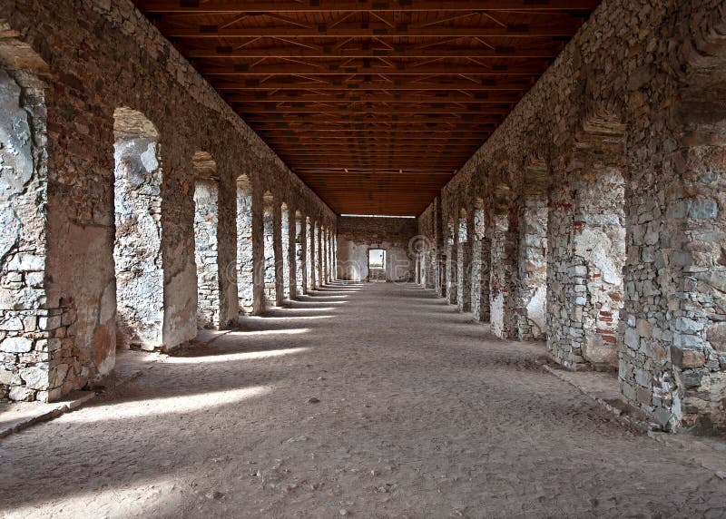 Hall of Ruined Castle in Poland