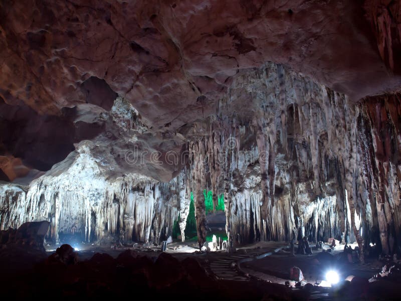 Tham Khao Bin cave stock photo. Image of rare, asia, creation 30188862
