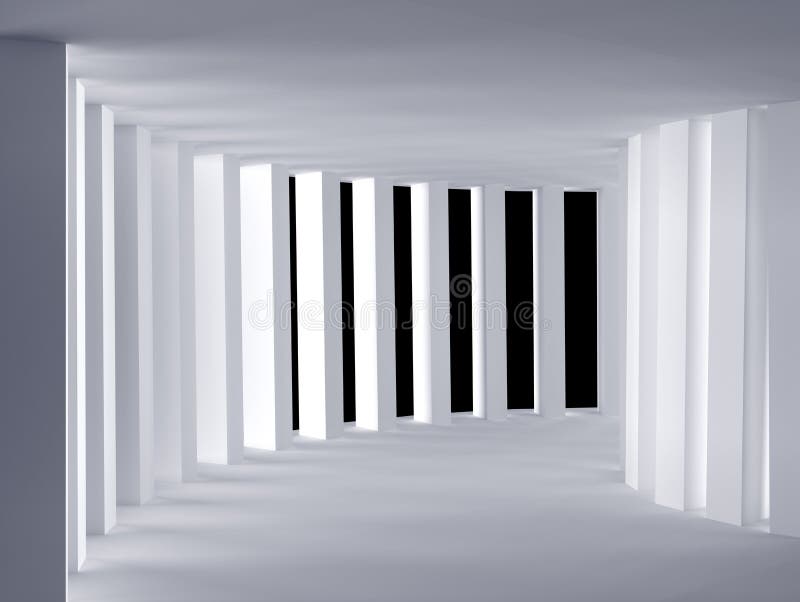 Hall vide blanc incurvé - rendu d'Illustation 3d illustration libre de droits Hall vide blanc incurvé - rendu d'Illustation 3d illustration libre de droits