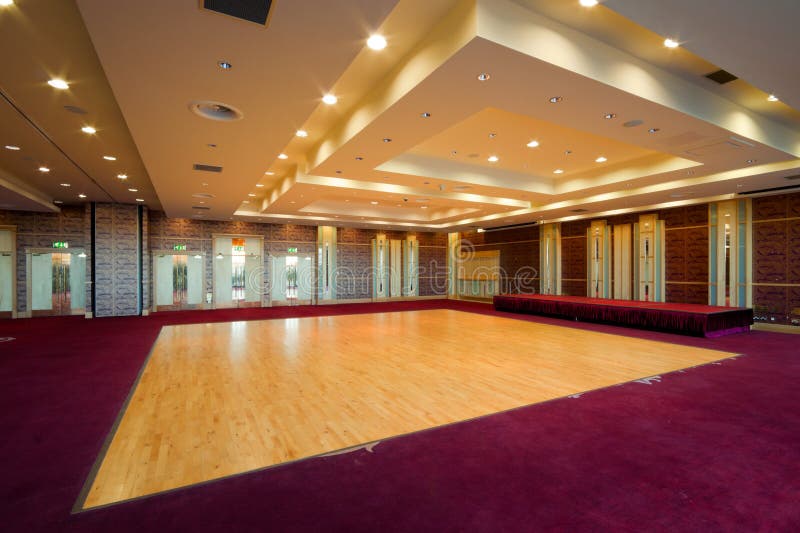 Hall with Wooden Dance Floor Stock Image Image of sunlight, empty