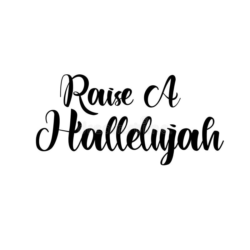 Hallelujah text Design for print. 