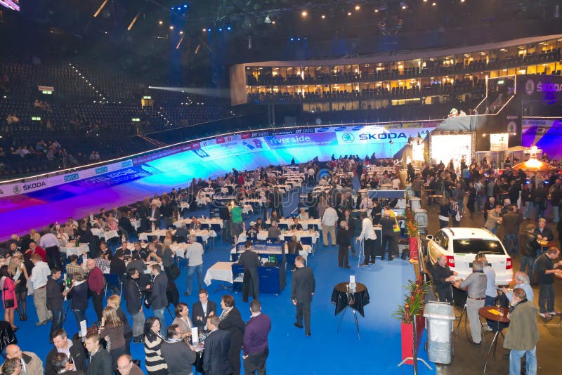 Hallenstadion at sixday nights Zurich royalty free stock photos