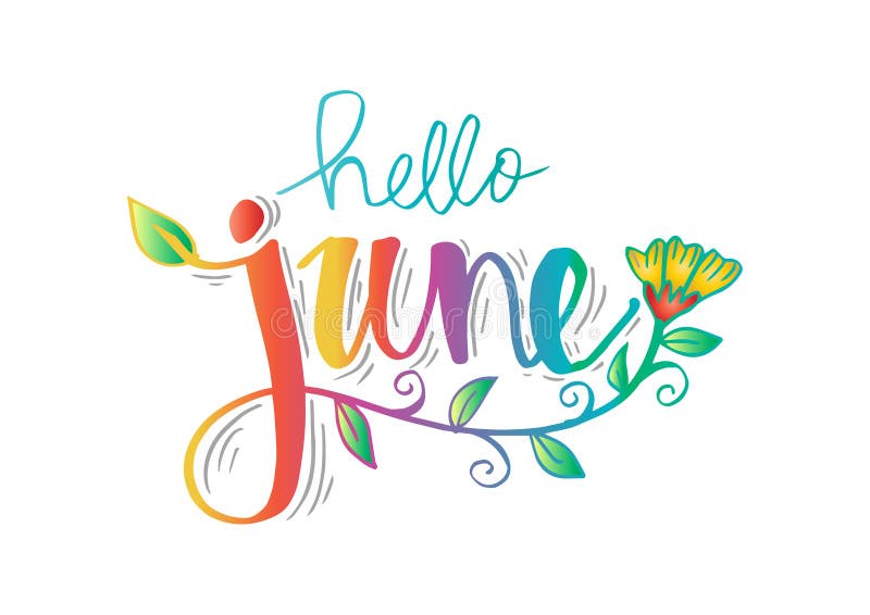Hallo Juni stock abbildung Hallo Juni stock abbildung