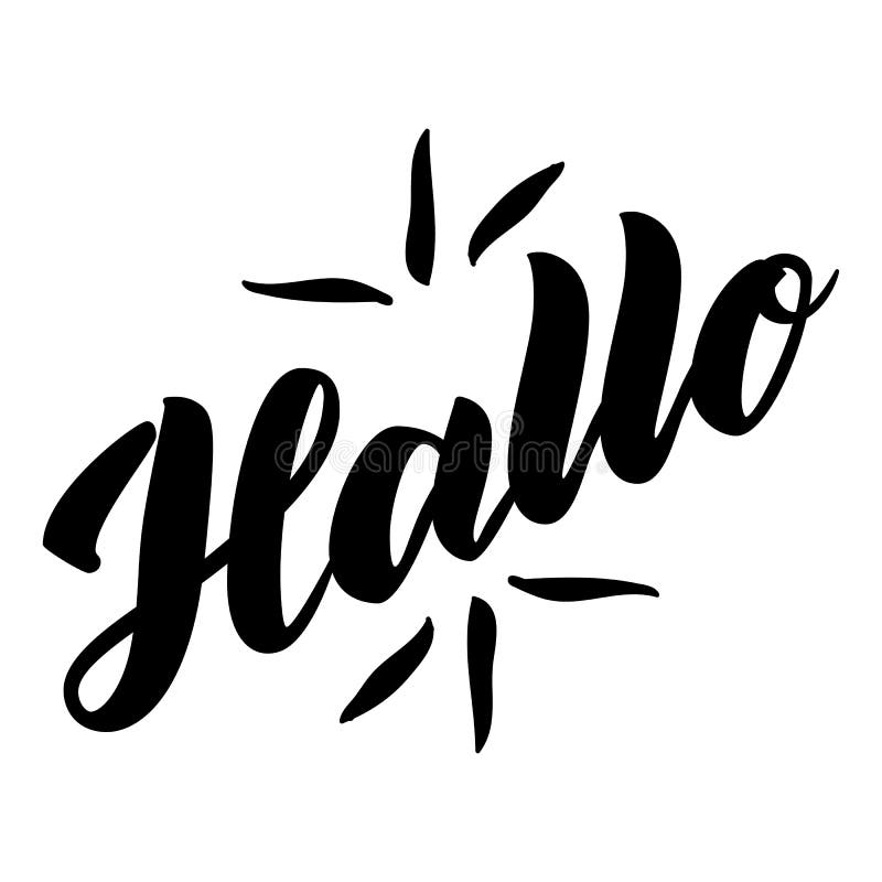 hallo Ordhälsningar, bra dag i tysk Trendig kalligrafi white för vektor för bakgrundsillustrationhaj Hand-dragit vektor illustrationer hallo Ordhälsningar, bra dag i tysk Trendig kalligrafi white för vektor för bakgrundsillustrationhaj Hand-dragit vektor illustrationer