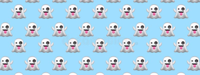 Halloween Background With Cute Ghosts. Vector Stock Vector