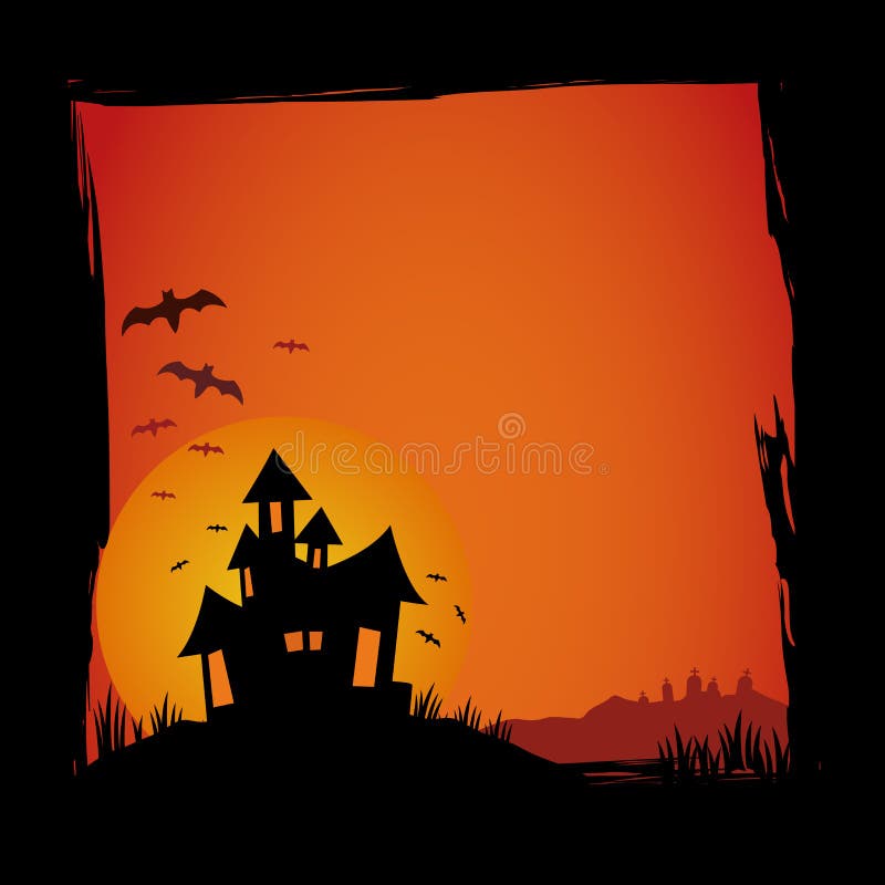 Halloween Background Close Up Jack Lantern Stock Vector - Illustration ...