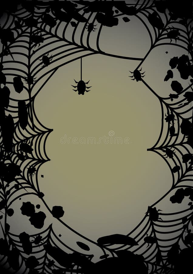 Halloween background with spider s web 2