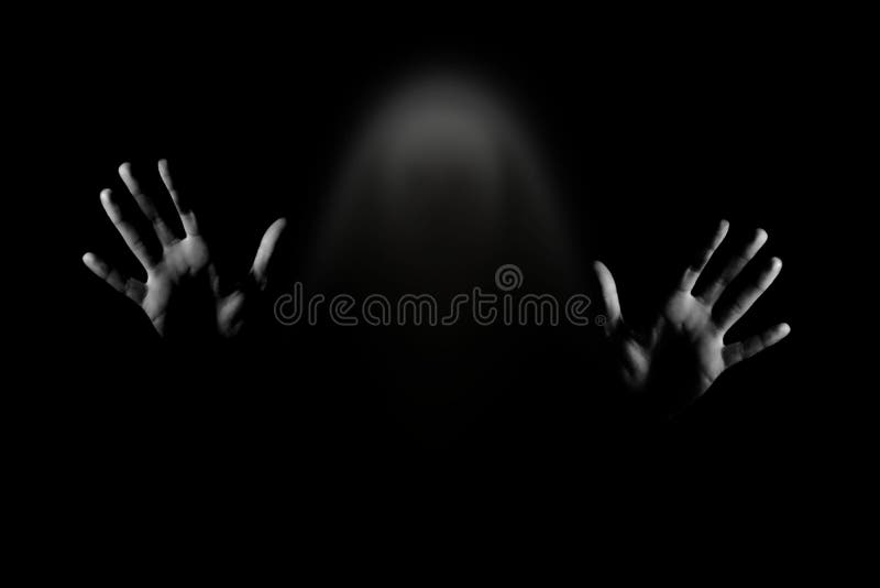 Scary Ghost. Grim Reaper on Black Background. Stock Image - Image of death,  hands: 162126217