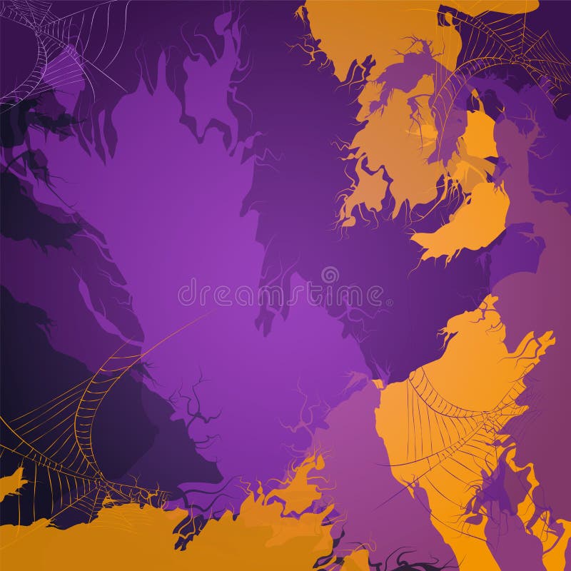 Colorful Halloween background with the spiderwebs. Vector illustration. Spiderwebs vectors