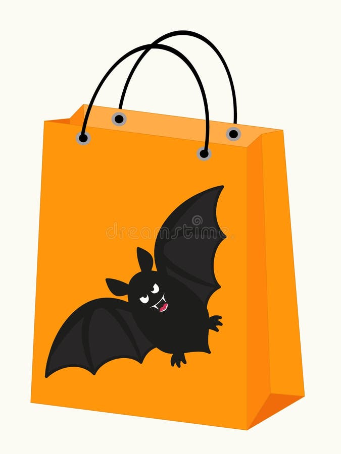 Halloween bag cat stock vector. Illustration of cute 16153548