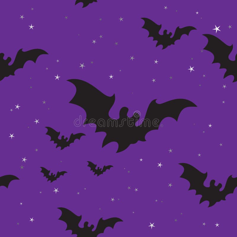 Halloween bats seamless background
