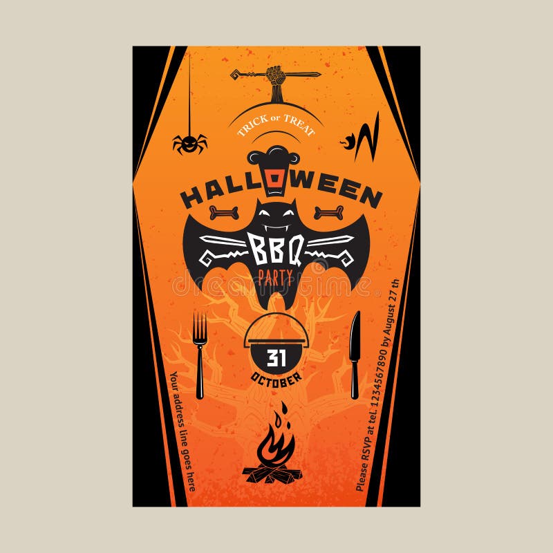 Halloween Bbq Stock Illustrations – 188 Halloween Bbq Stock ...