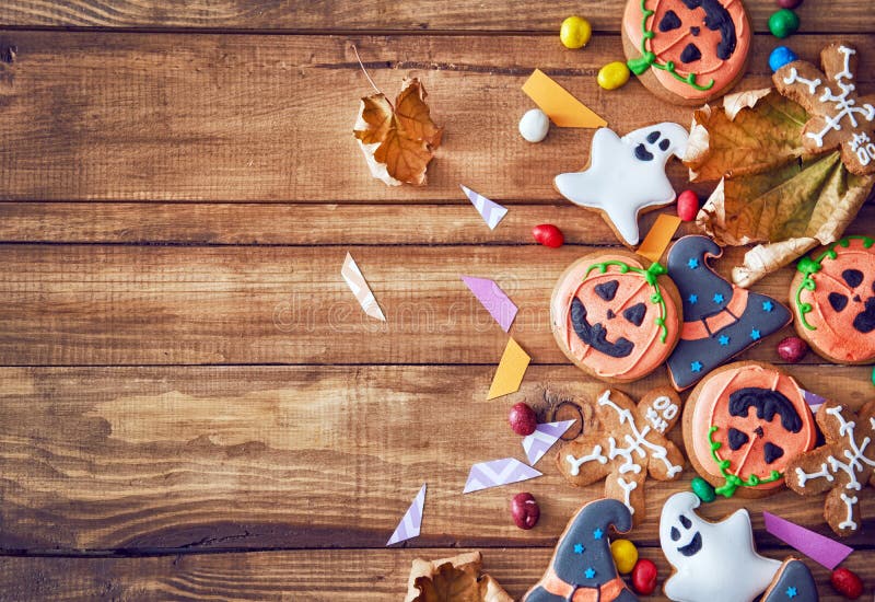 Halloween! Bonbons und Plätzchen stockfoto Halloween! Bonbons und Plätzchen stockfoto