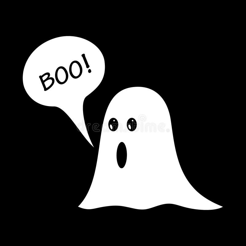 Impressão em tela, arte de parede, desenho de Halloween Boo Ghost