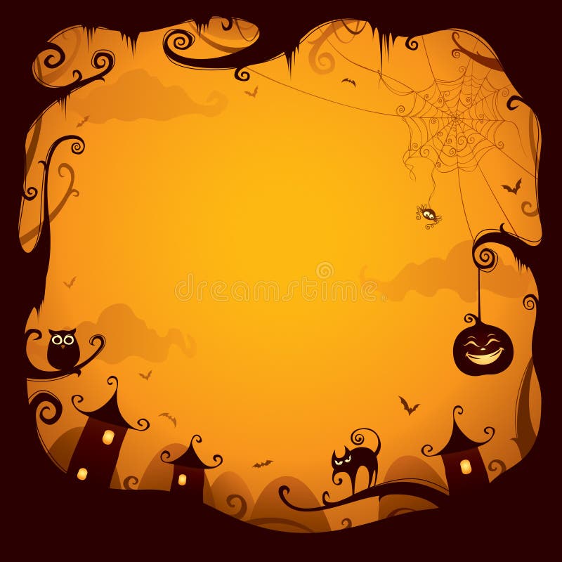 Download Halloween Border For Design Stock Vector - Illustration of ...