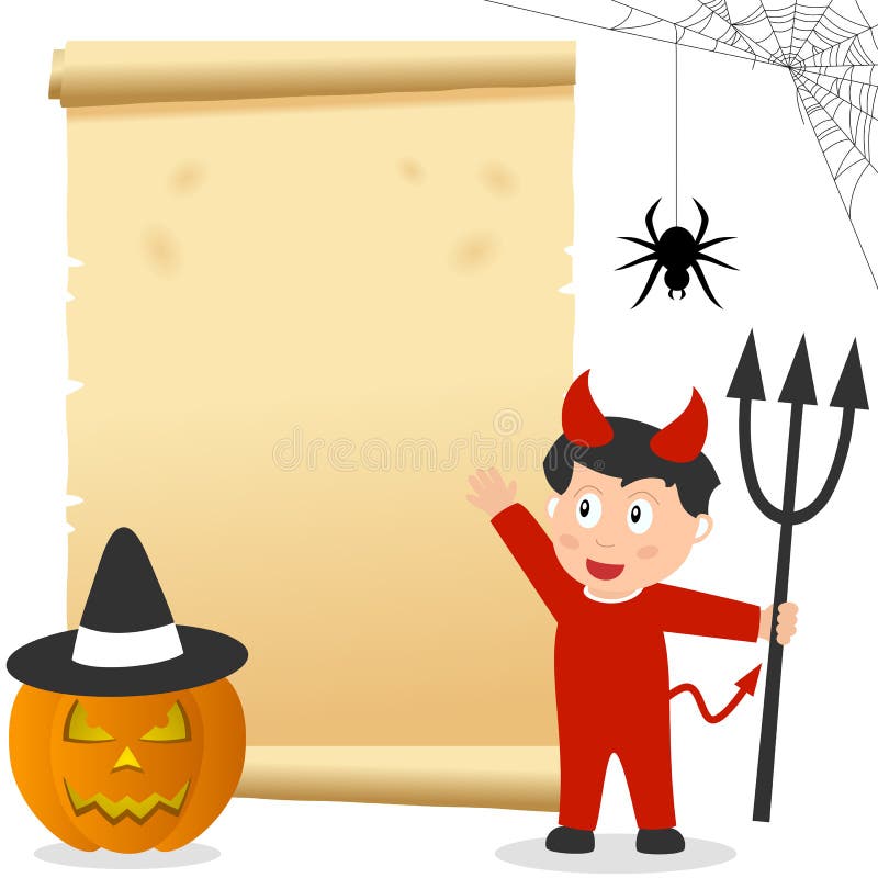 Halloween Boy Invitation Card royalty free illustration