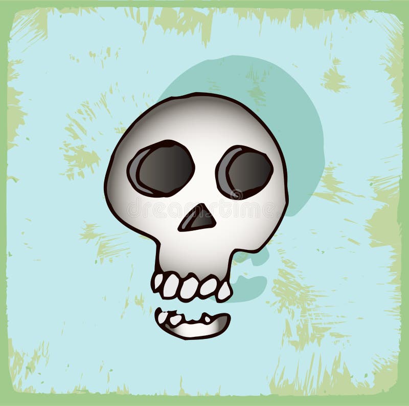 Halloween Cartoon Skull , Vector Icon. Stock Vector - Illustration of
