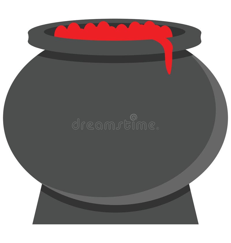 Halloween cauldron, halloween pot Color Isolated Vector icon which can be easily edit or modified halloween cauldron, halloween p stock illustration