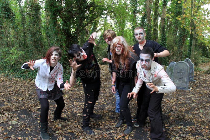 Halloween celebration with Ghouls roaming to scare visitors,Bunratty Castle, County Clare,Ireland, October,2014